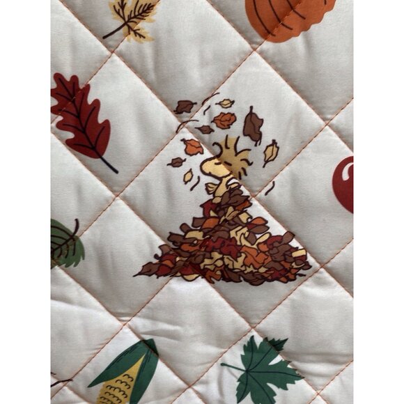 Peanuts Snoopy Charlie Brown Woodstock Autumn Fall Quilt Size TWIN 68’X86” NEW - Picture 7 of 16